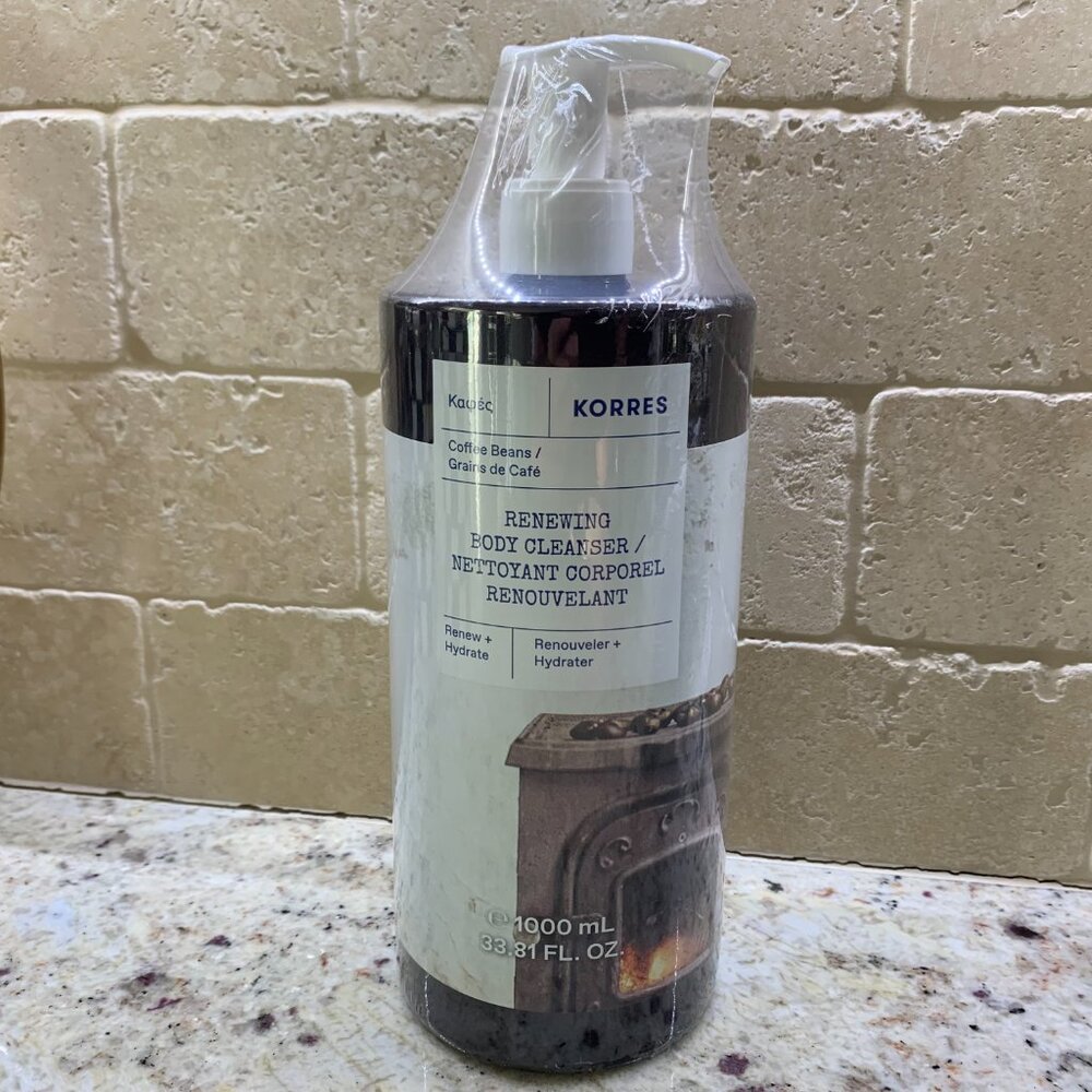 Korres COFFEE BEANS Renewing Body Cleanser 33oz.
